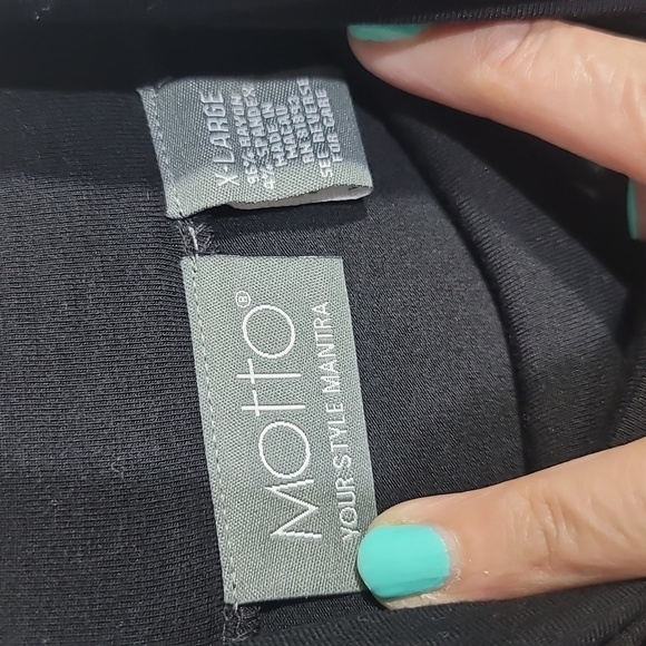 MOTTO Your Style Mantra QVC Black Long Sleeve Turtle Neck Blouse - Picture 4 of 7